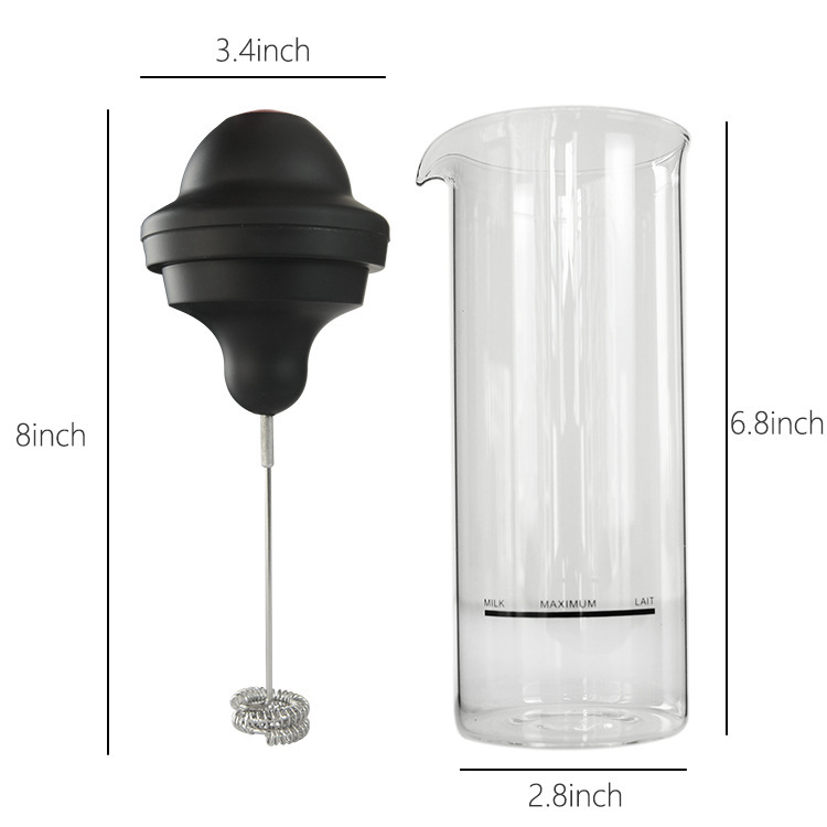 Electric stainless steel stirring head milk mixer, electric glass milk foam pot, automatic milk foam cup, electric milk foam machine Application Scenario