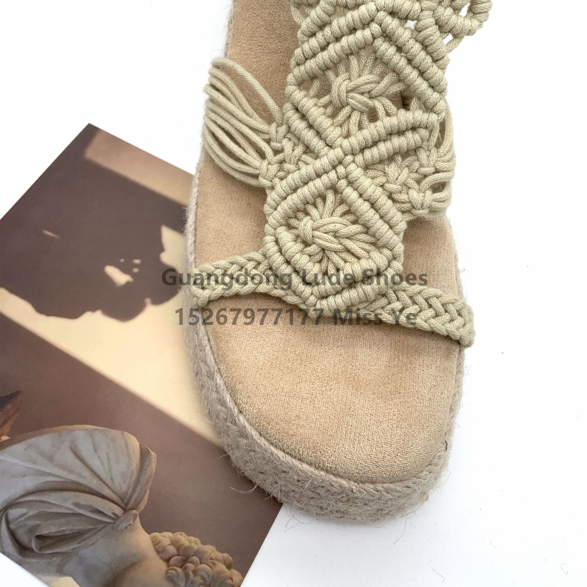 Platform Wedge Sandals 2022 New Straw Braided Sandals Increase Casual All-Match Sandals For Women Guangzhou Women's Shoes Craft Shoes Application Scenario