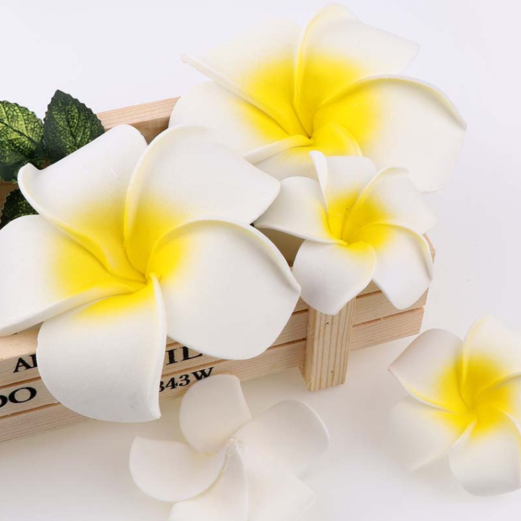 4/5/7/9/11cm鸡蛋花 跨境头饰夏威夷花泳装新娘泡沫花旅游海边PE花