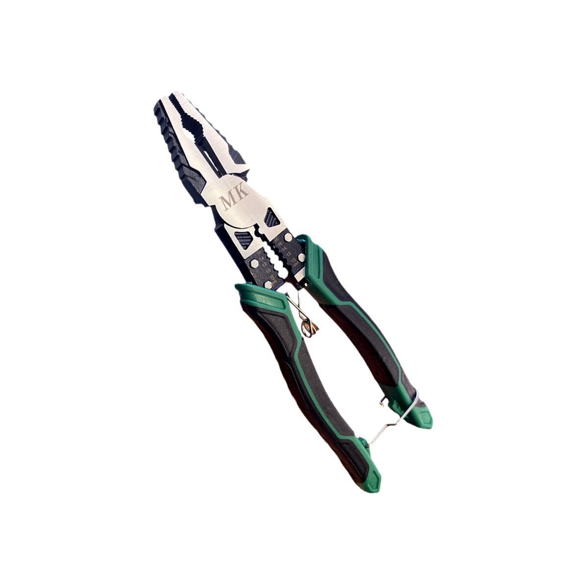 Multi-functional nine-in-one wire stripping pointed-nose pliers, labor-saving winding crimping and shearing slanted-nose pliers, industrial-grade wire pliers Item Picture