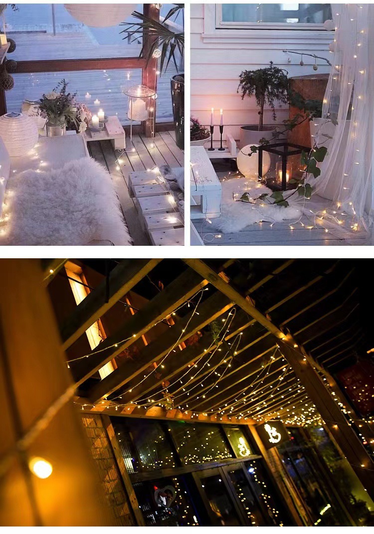 Cross-border LED light string waterproof battery box with remote control 8-function USB Christmas festival light string color light manufacturer wholesale pic 8