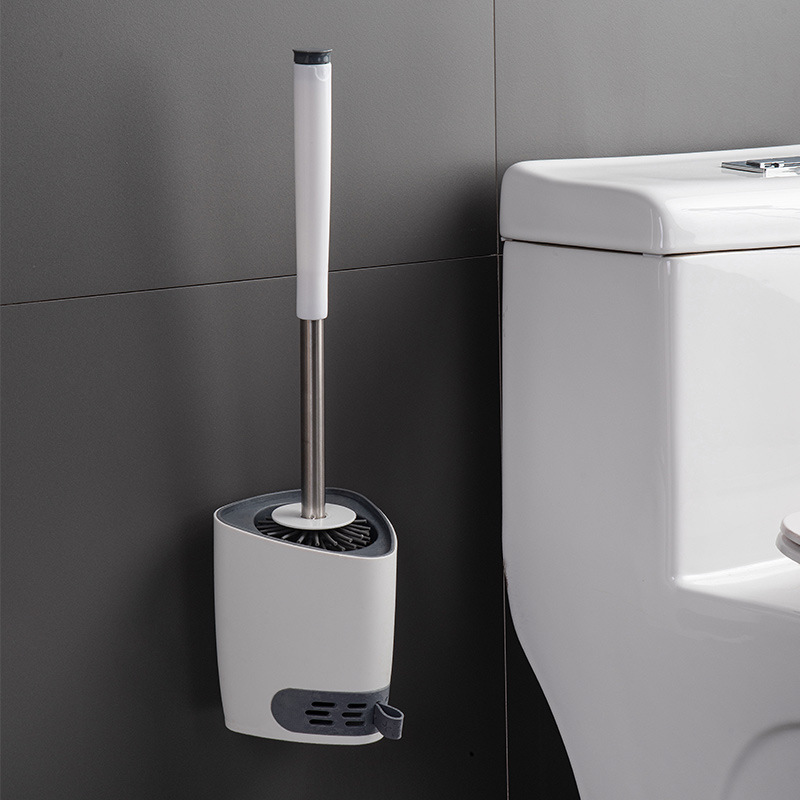 家用带底座硅胶马桶刷