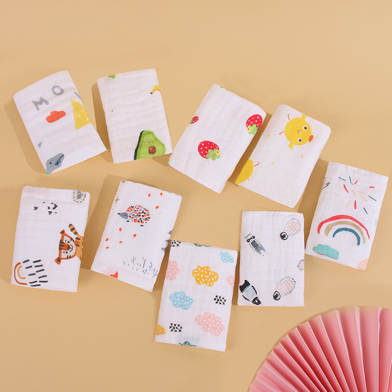 Gauze Towel Wholesale Soft Absorbent Newborn Baby Small Square Towel Pure Cotton Saliva Towel Children's Towel All Cotton Class A Application Scenario
