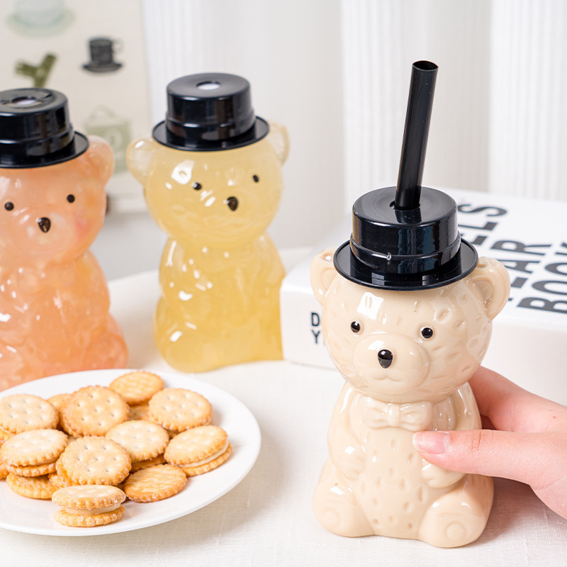 小熊奶茶塑料瓶