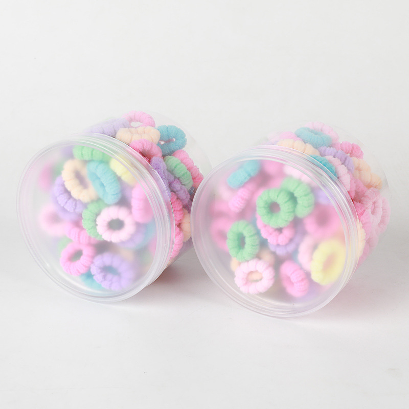 Children's Rubber Band Candy Color Does Not Hurt Hair Elasticity Good Rubber Band Hair Tie Baby Box Small Chitter Hair Band Item Picture