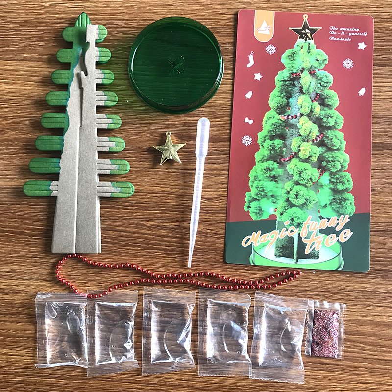 Extra-large magic Christmas tree, paper tree blooming, magical growth, crystal tree, children's DIY science experiment toy details Picture