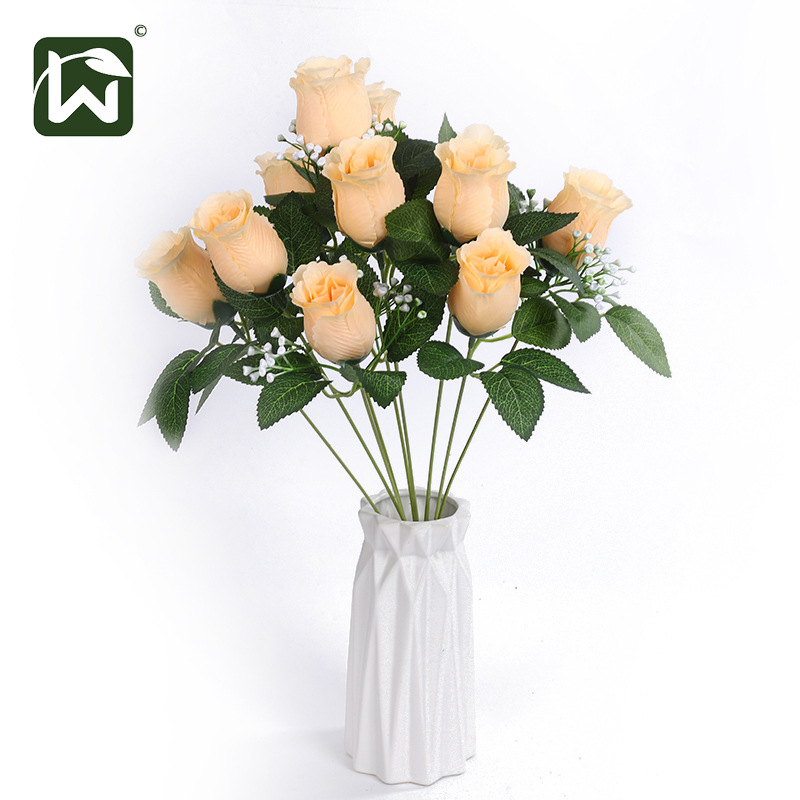 Artificial flowers, artificial rose heads, artificial flowers, home living room, country style, classical photography props, decorative items, batch