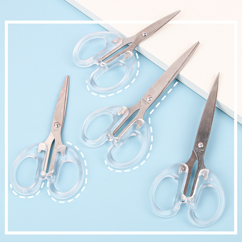 Ins Wind Clear Scrub Scissors For Students Desktop Diy Small Scissors Office Hand Ledger Cutting Paper Cutter full figure