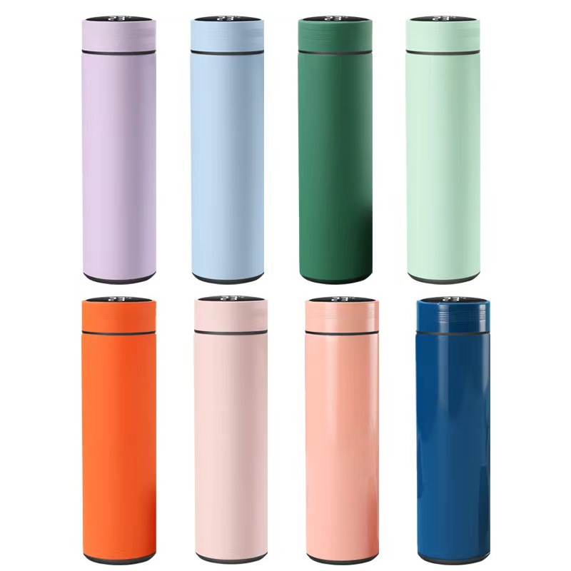 Stainless Steel Thermos Cup 316 Intelligent Measuring Warm Water Cup Temperature Display Business Straight Cup Gift Cup Wholesale Customization Item Picture