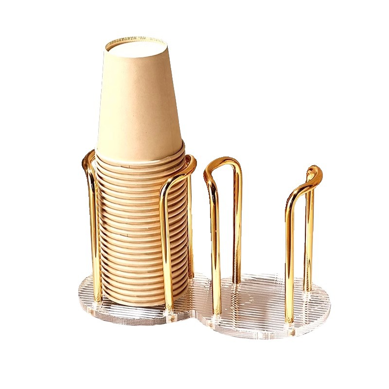 Light Luxury Paper Cup Holder Disposable Cup Remover Acrylic Cup Storage Rack Household Coffee Cup Holder Item Picture
