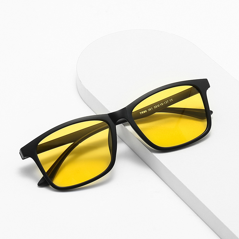 New men's business polarized sunglasses, cross-border square frame fashionable sunglasses, outdoor fishing, driving and night vision glasses Specification image