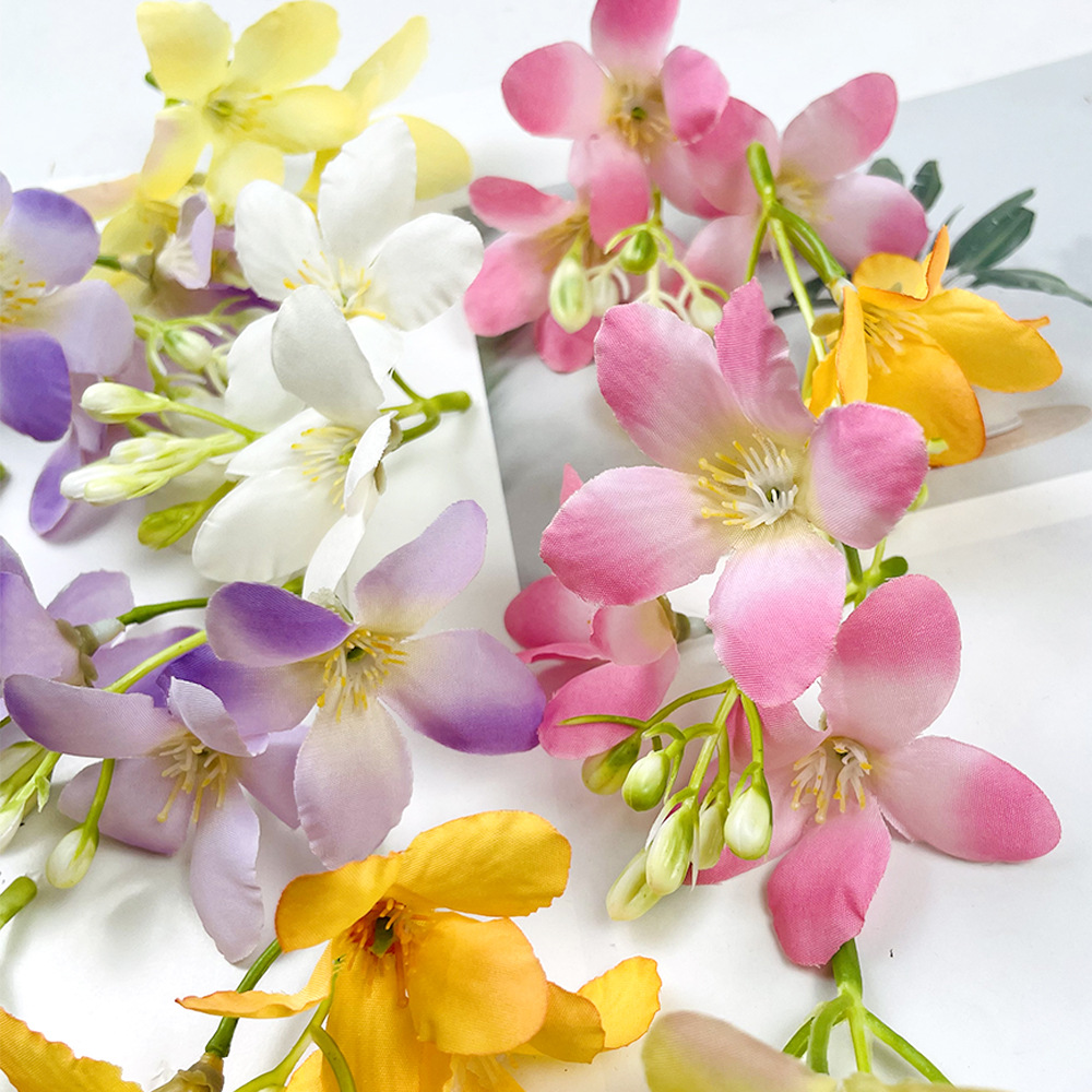 假花/5朵塑膠花/塑膠花/仿真花/塑料仿真花产品图