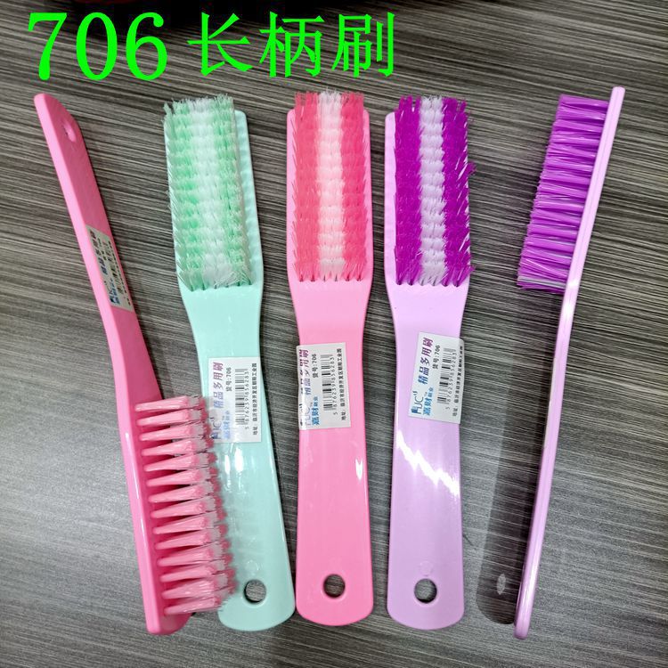 706 Long-handled shoe brush, extended plastic shoe brush, candy-colored laundry brush, cleaning brush, Yiwu, one or two yuan