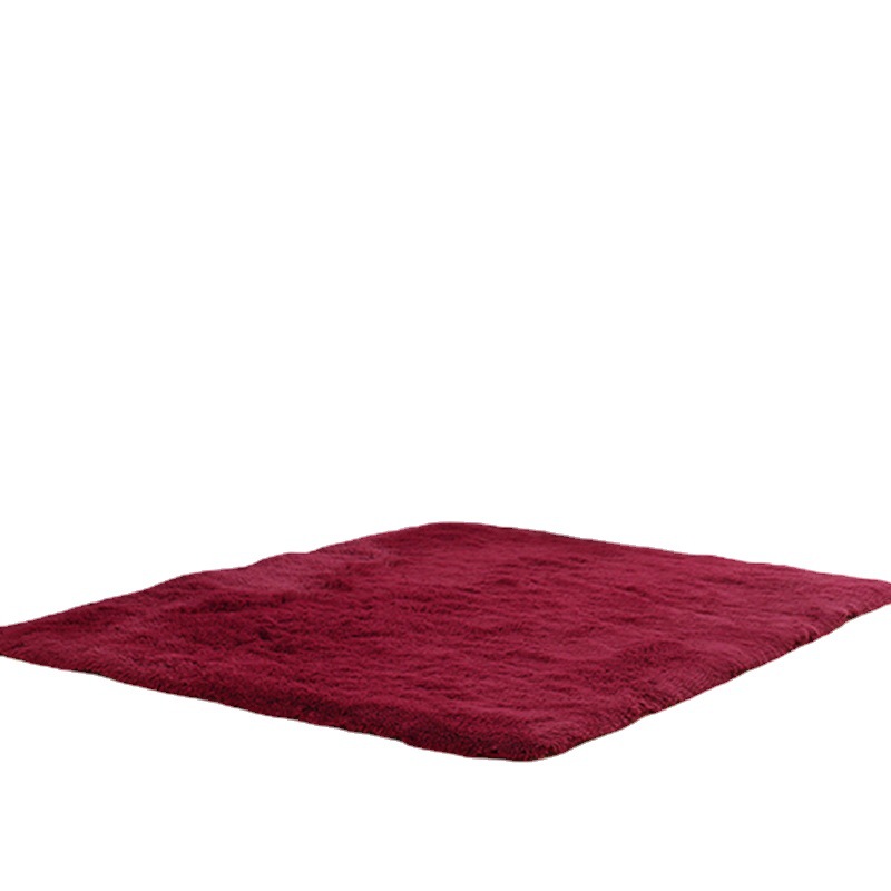 Ins Wind Solid Color Long Hair Gradient Tie-Dye Carpet Household 4.5Cm Thick Bedroom Bed Blanket Dirt Resistant Living Room Carpet Item Picture