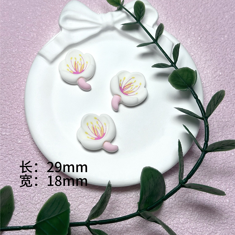 New red cherry blossom-themed resin small accessories, cream glue, diy handcrafted materials for making phone cases, accessories and hair clips pic 10