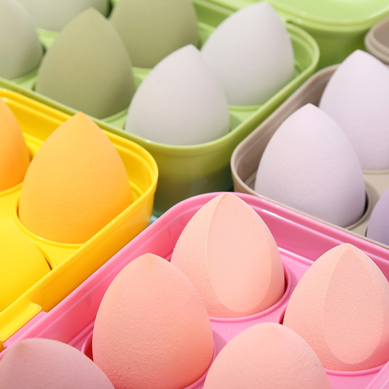4 Grid 8 Grid Makeup Egg Set Do Not Eat Powder Ultra Soft Makeup Puff Makeup Egg Dry And Wet Dual Use Makeup Egg Wholesale Specification drawing