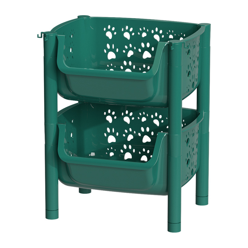 New multi-layer floor-standing kitchen shelves, fruit and vegetable household storage racks, seasoning racks, and vegetable shelves Application Scenario