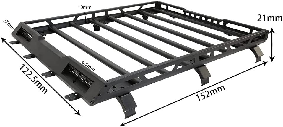 The new JB64 and JB74 Suzuki Jimny roof rack and luggage box are made of aluminum with light strips Item Picture