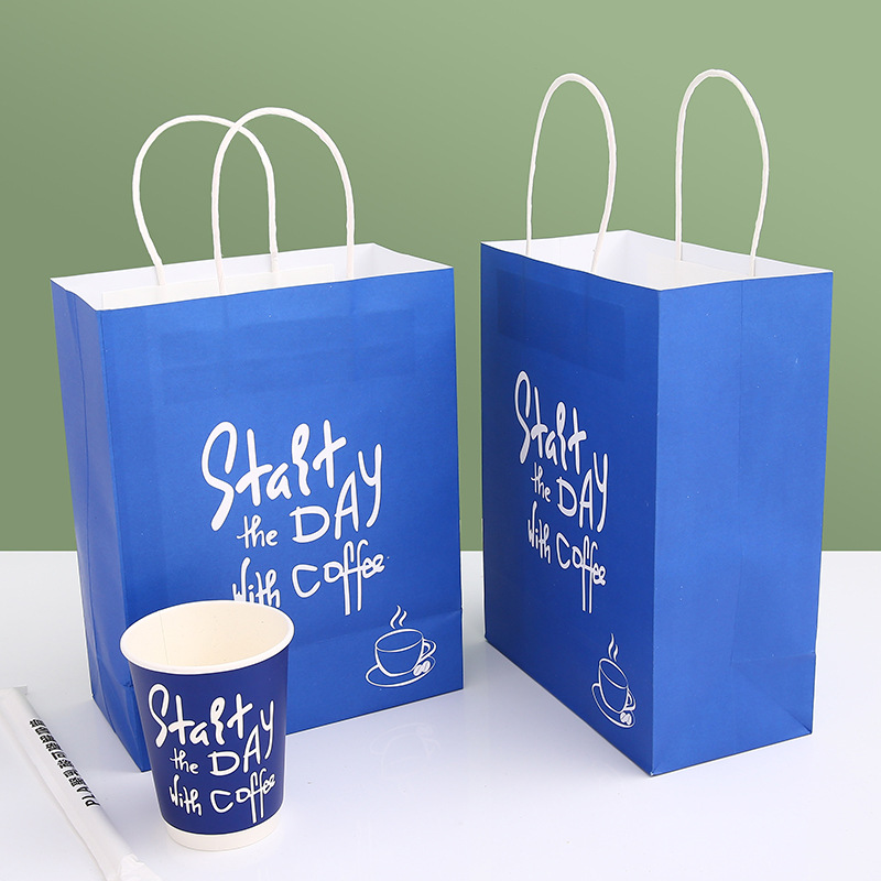 Baking Kraft Paper Bag Tote Dessert Coffee Doggy Bag Cake Gift Bag Pastry Milk Tea Takeout Doggy Bag Application Scenario
