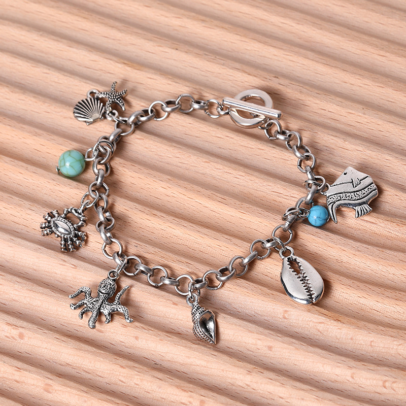 Ocean Series starfish and seahorse bracelet accessories, pendant bracelets, DIY handcrafted ornaments, versatile factory wholesale