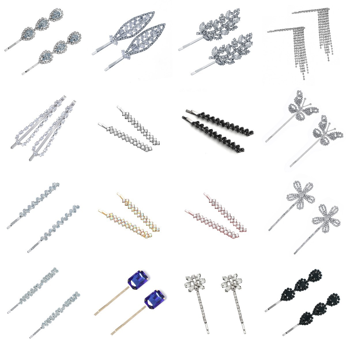 Pin female south Korean girl contracted Liu Haibian clip ins web celebrity hair clip hair color diamond hairpin a word
