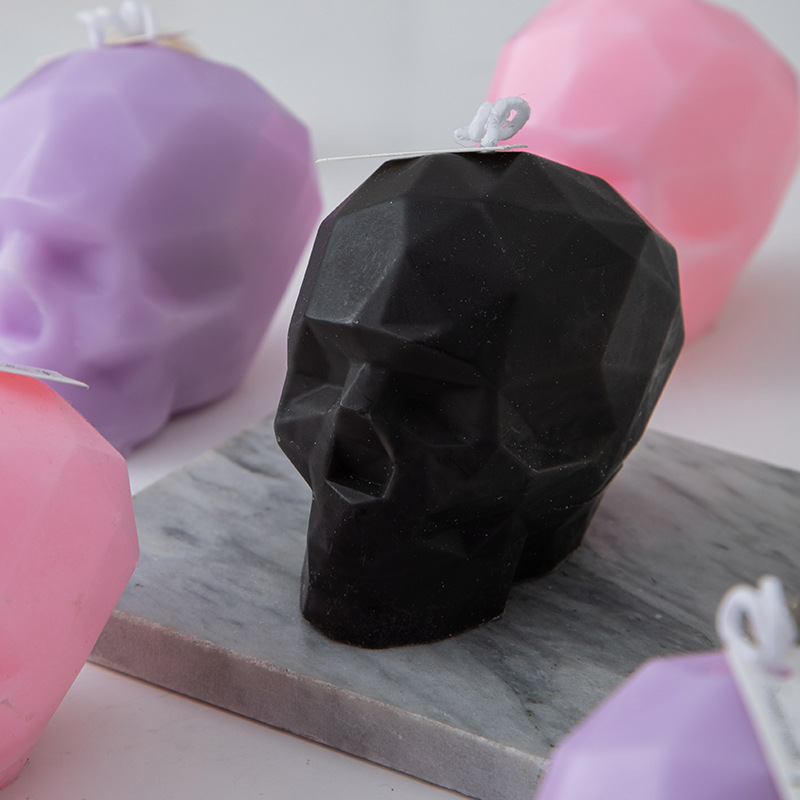万圣节几何骷髅头香薰蜡烛ins创意家居摆饰套装万圣跨境蜡节日礼详情图2