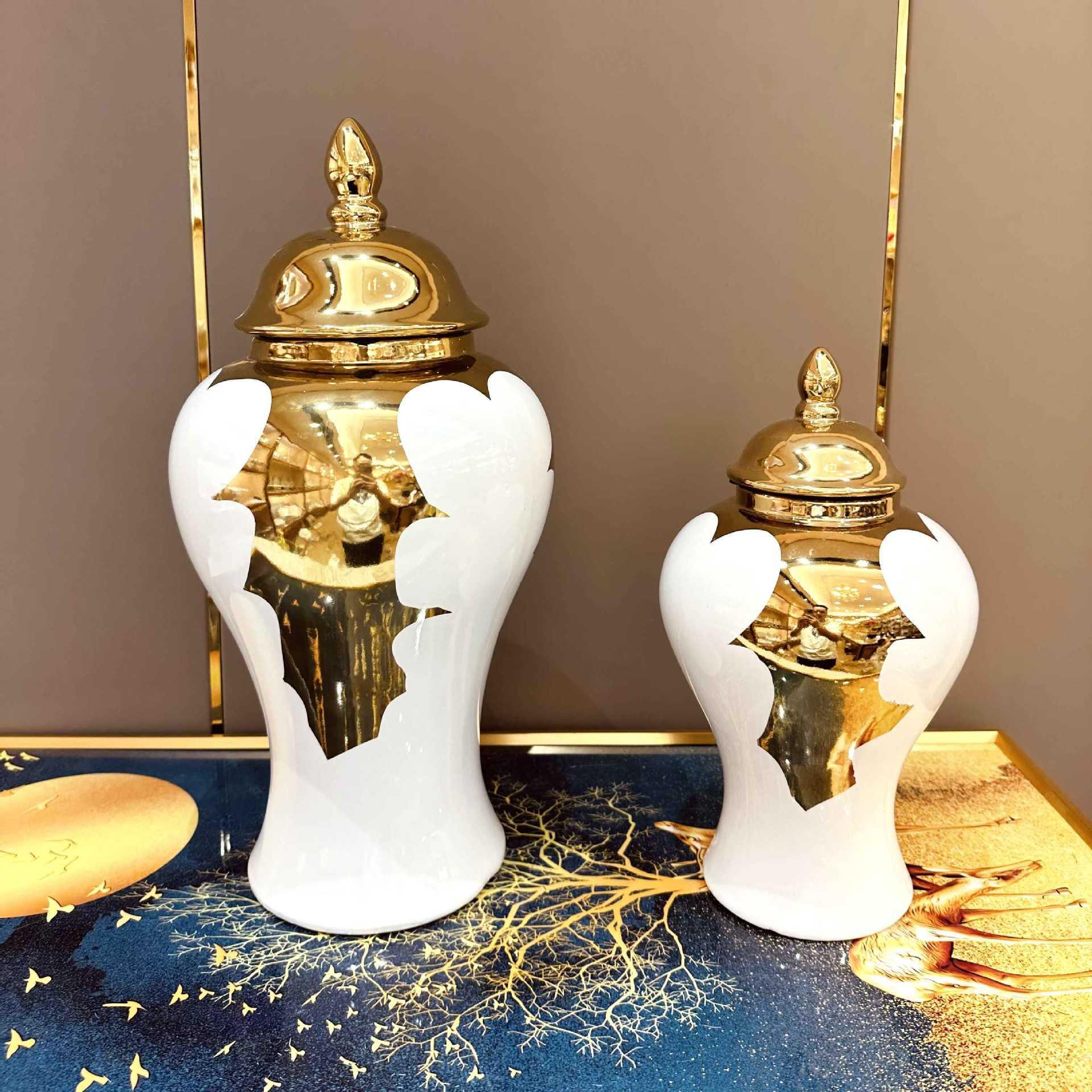 Light luxury new Chinese General bottle decoration New ceramic vase decoration living room Creative entrance TV cabinet table Nordic style decoration General jar details Picture