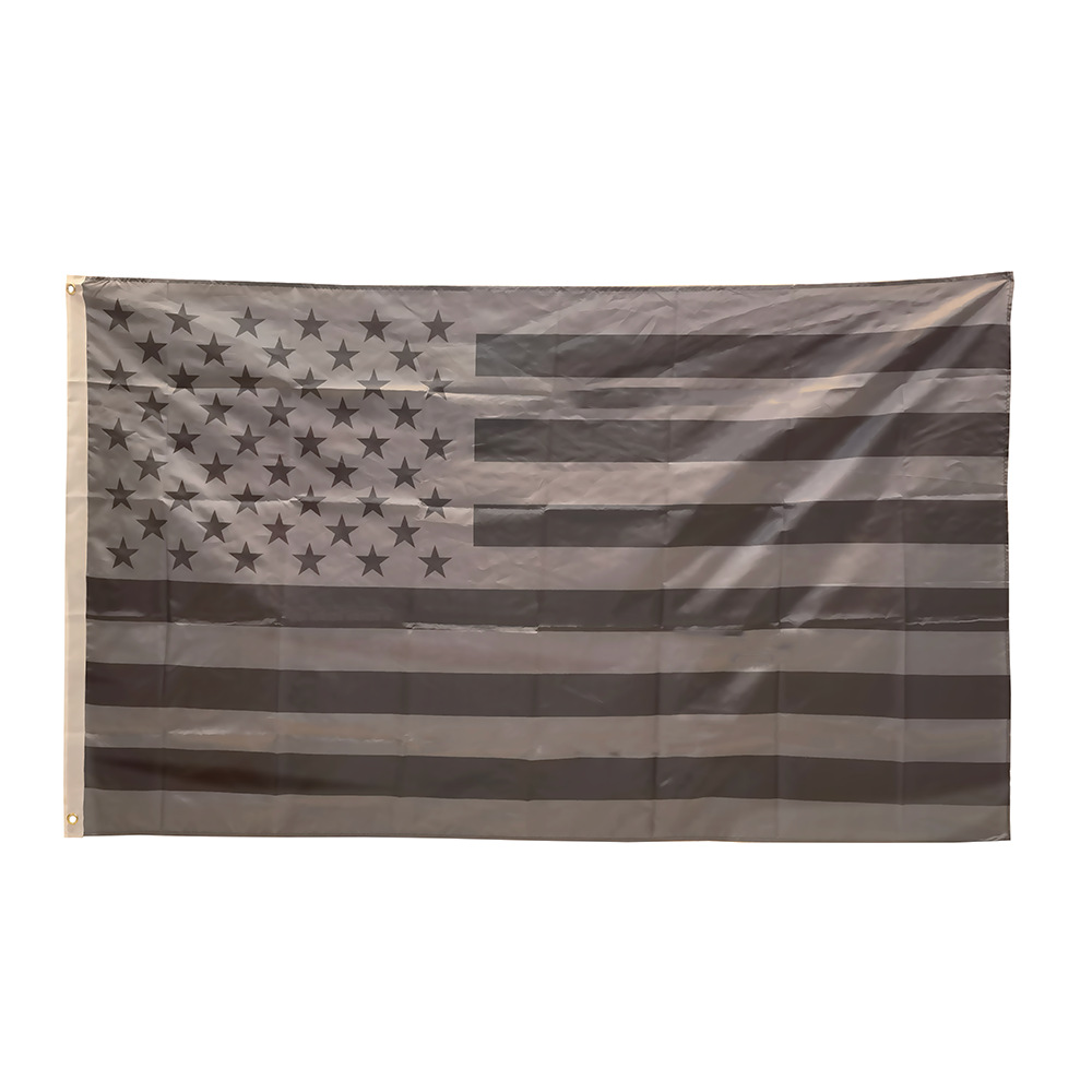 跨境现货90×150cm美国国旗黑灰美国大旗385ft涤纶星条旗独立日图