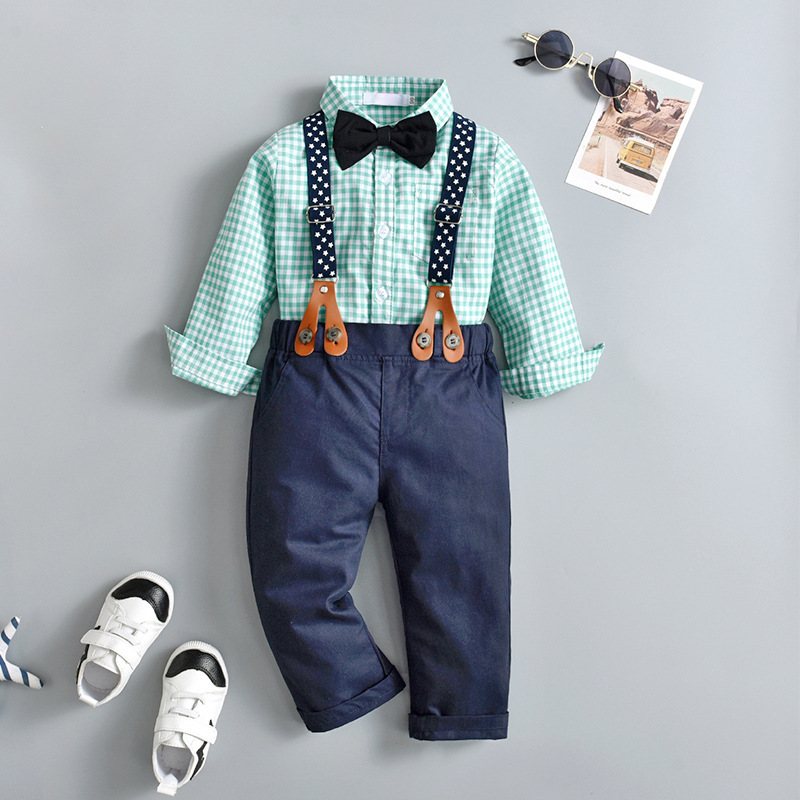 Wholesale children's clothing, one-piece consignment, Korean-style two-piece sets, summer and autumn boys' long-sleeved baby clothes