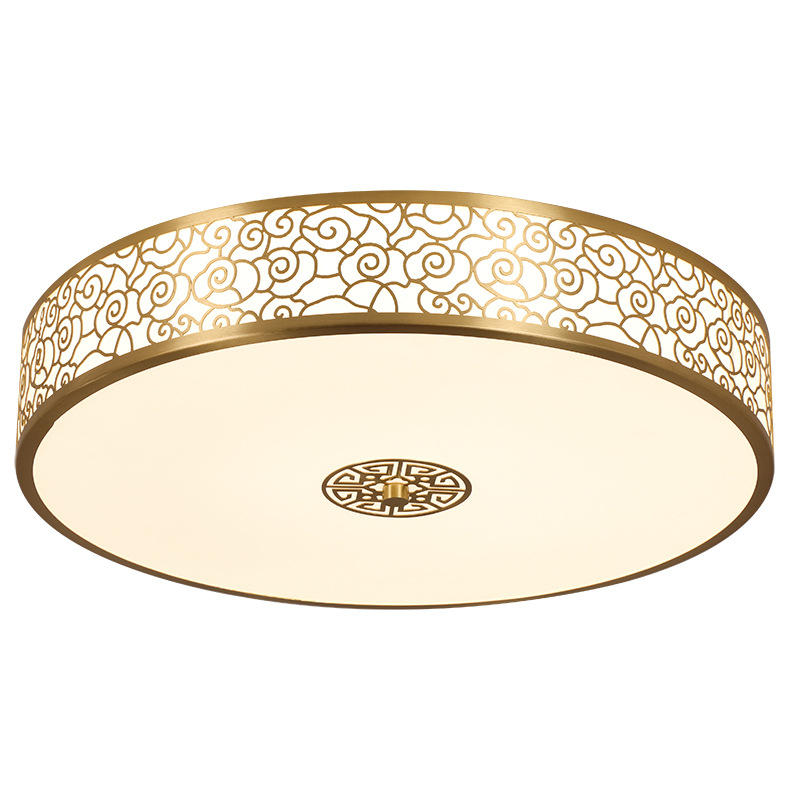 National trend all-copper new Chinese-style bedroom ceiling light, living room main light, modern Chinese style corridor full-spectrum eye-protecting lamps Item Picture