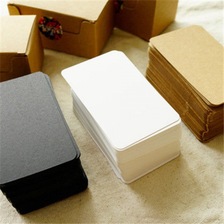 【100张/盒】单词卡空白小卡片纸硬卡明信片书签留言黑色卡片识字