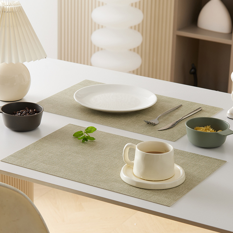 Linen Leather Table Mat Morandi Tablecloth Waterproof Light Luxury Tea Mat Placemat Bowl Mat Coffee Mat Specification drawing