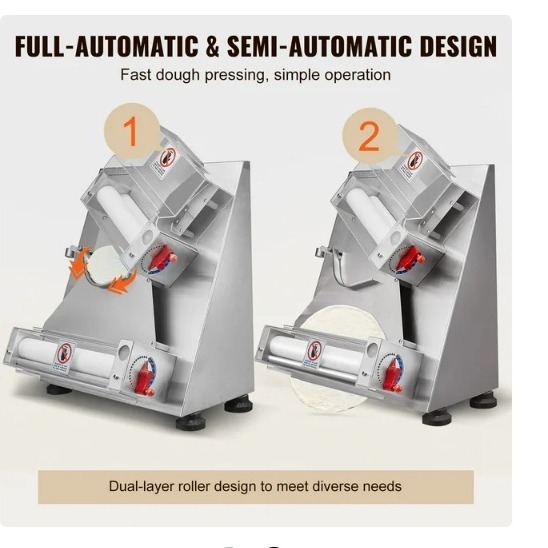 30 Stainless Steel Pizza Press Semi-Automatic Pie Press Commercial Pizza Forming Machine Pizz Automatic Pie Rolling Machine details Picture