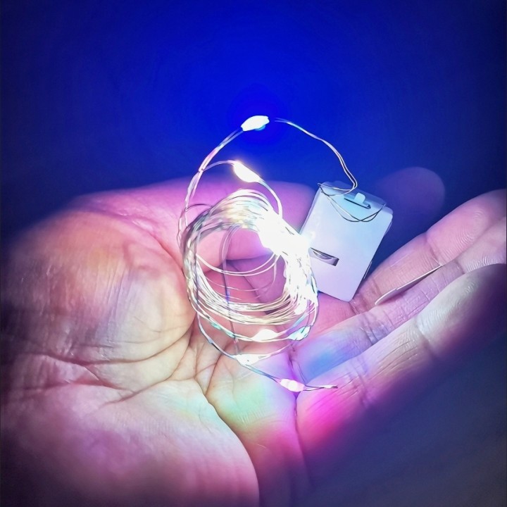 0.5m, 1m, 2m, 3m led copper wire bouquet light string, cake decoration, small colored light string, flashing light, starry sky 12 pic 3