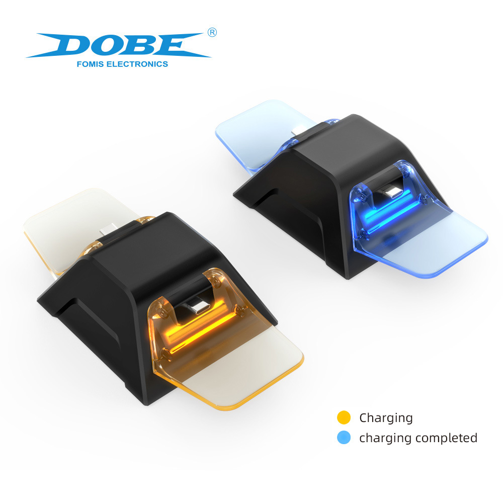 Factory direct sales, cross-border foreign trade, high-quality game console accessories, PS5 wireless controller charger, PS5 dual-socket charger, TP5 Bluetooth controller charging base with LED indicator light details Picture