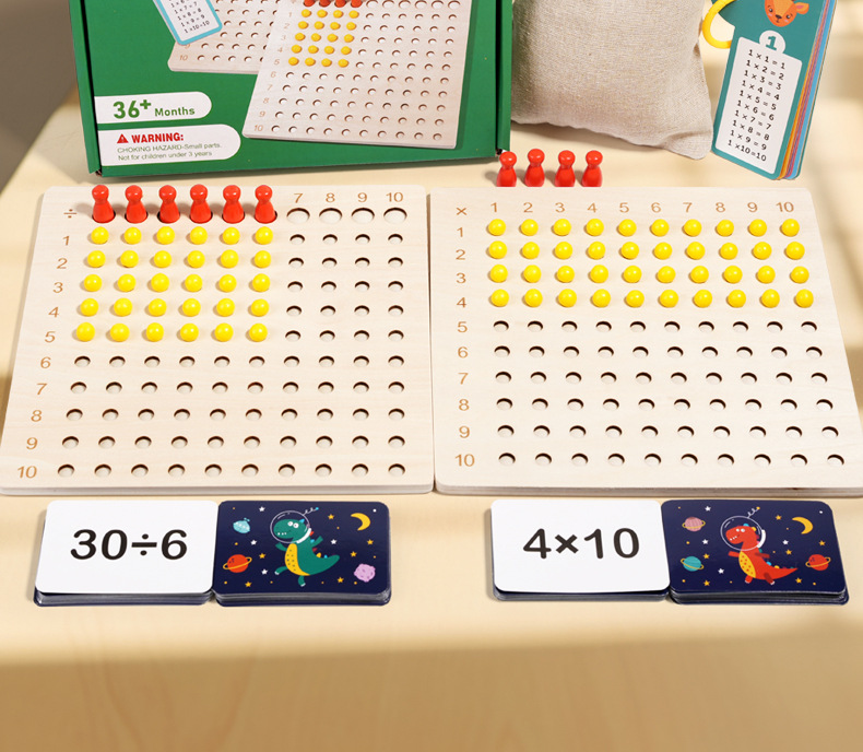 蒙氏数学教具乘除法板 乘法板除法板早教蒙特梭利儿童益智玩具详情2