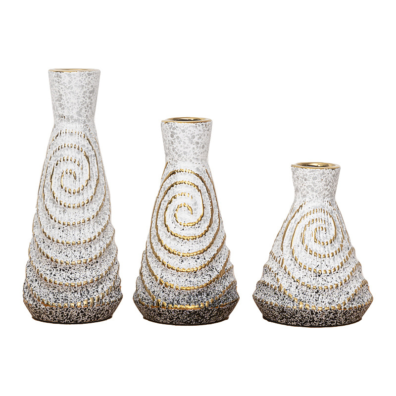 2024 New Amazon Vase Ins Style Nordic Ceramic Flower Ware Decoration Flower Arrangement Creative Soft Decoration Electroplating Vase Wholesale Vase Wholesale Ceramic Vase Simulation Flower Belt Vase Vase Item Picture