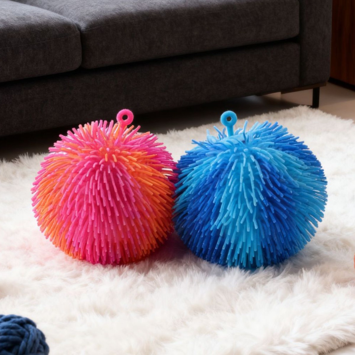 Bola de pelaje brillante bola elástica stand de piso juguetes brillantes bola de descarga descompresión juguetes para niños pequeños regalos al por mayor Application Scenario