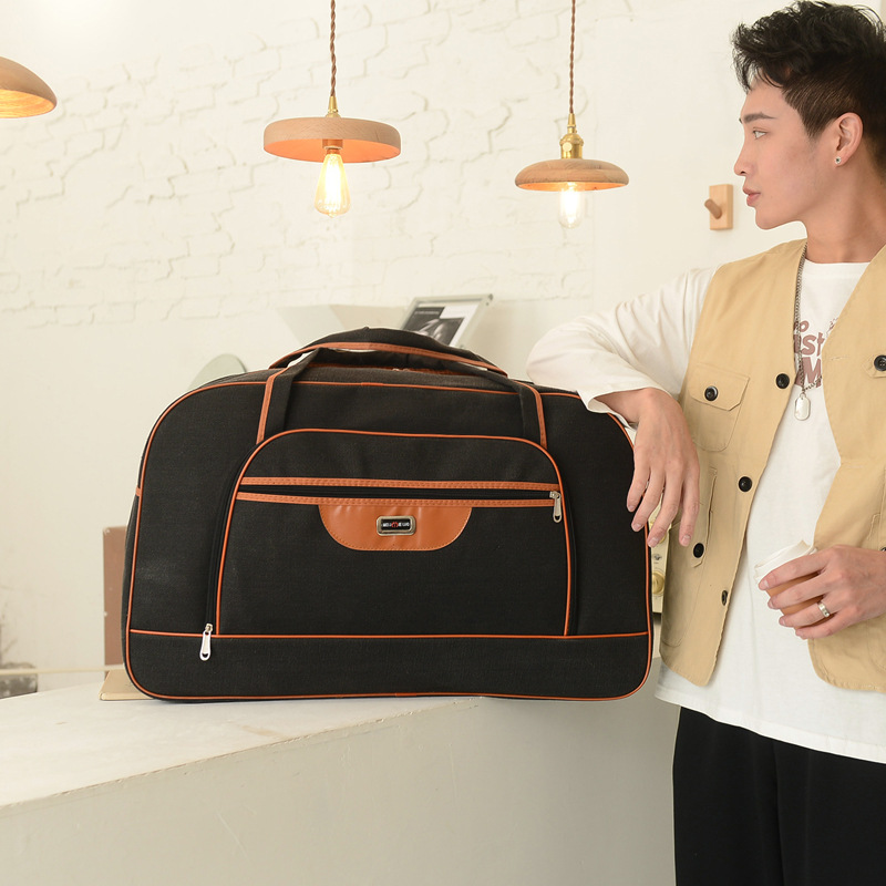 Bolsa de viaje bolsa de equipaje de gran capacidad para hombres de corta distancia viaje de negocios bolsa de lona de mano plegable fuera de movimiento bolsa de trabajo Specification image