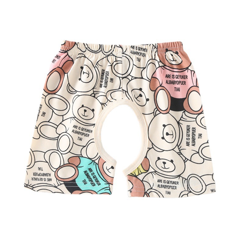 宝宝开裆裤夏白底实物图