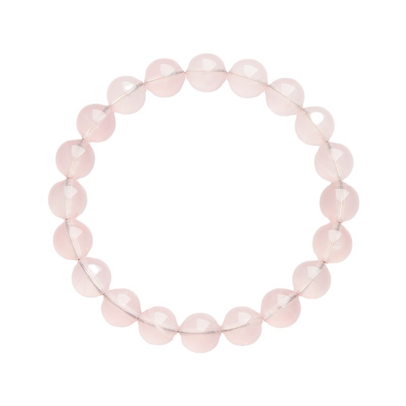 Jiuya Crystal Natural Starlight Mosan Pink Crystal Bracelet, Pink Crystal Round Bead bracelet Factory Direct Sales Item Picture