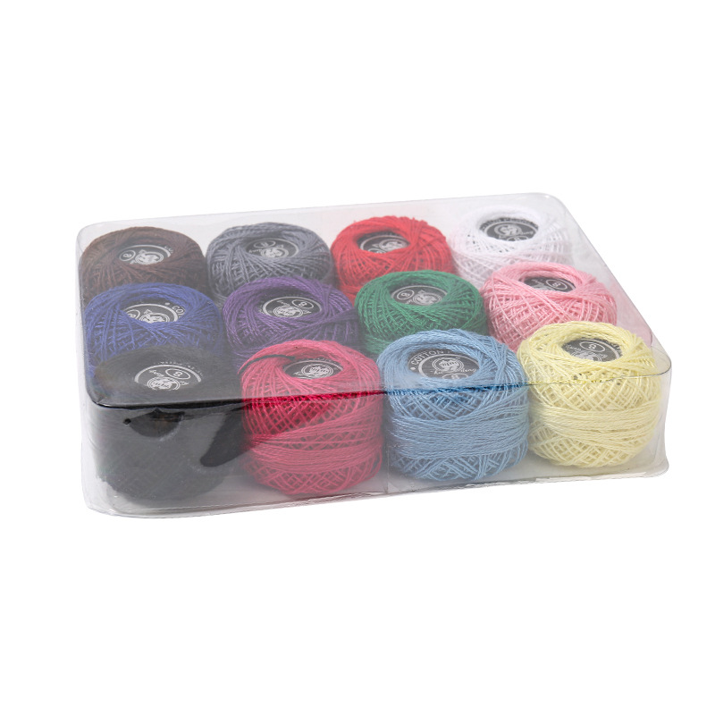 10/12/16 Color cross Stitch Stitch manual diy knitting accessories Hand ball stitch stitch set solid color cotton ball thread Item Picture