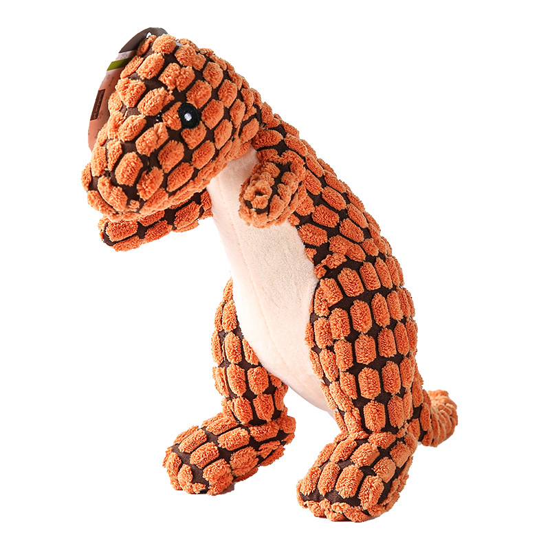 Cross-camera pet plush toys, dinosaur durable, teething, vocal dog, golden Retriever, Labrador toys, Amazon Item Picture