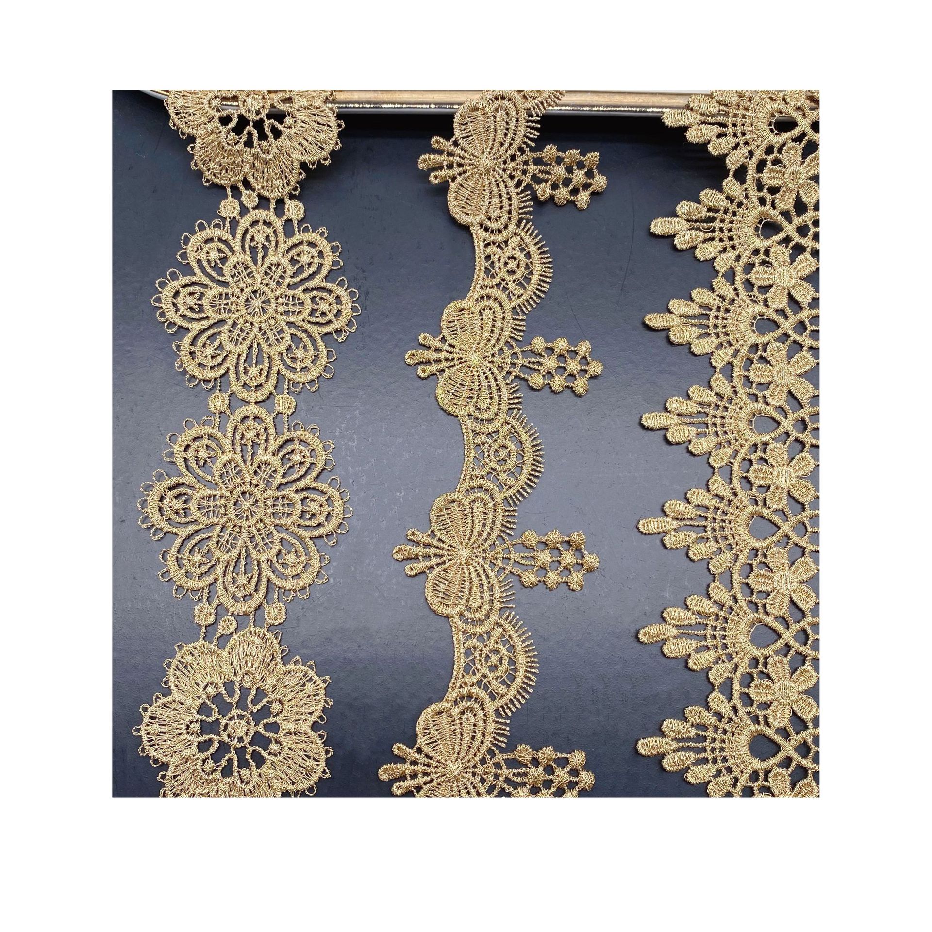 Water-soluble gold thread lace Lolita dress, classic rose gold skirt hem accessories, clothing accessories, lace lace Item Picture