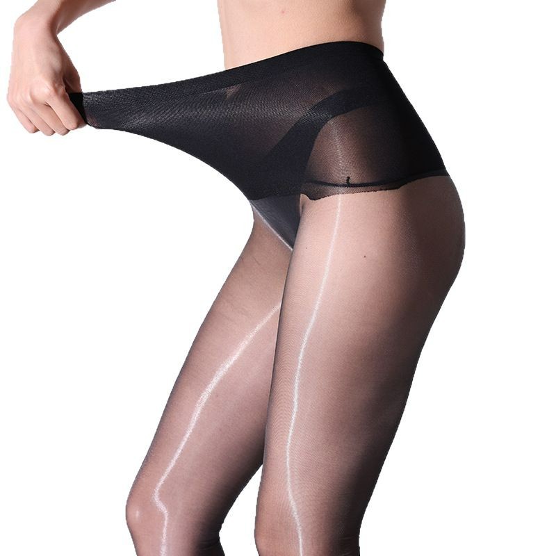 [Luotuiying] Aurora 360 Seamless Silk Stockings Women's Ultra-Thin Oil Gloss Silky Smooth Toe Transparent Shaped Pantyhose Item Picture