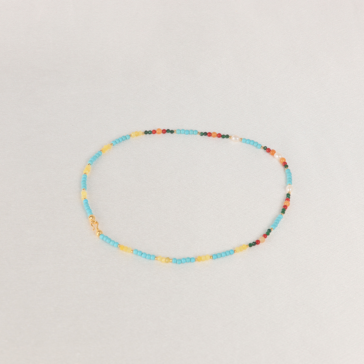 项链/珍珠项链/珍珠/饰品/淡水珍珠白底实物图