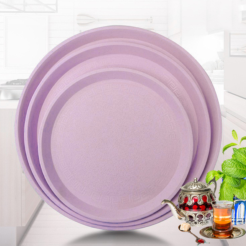 Household Table Key Storage Tray End Table Snack Fruit Coffee Milk Tray Plastic Tray details Picture