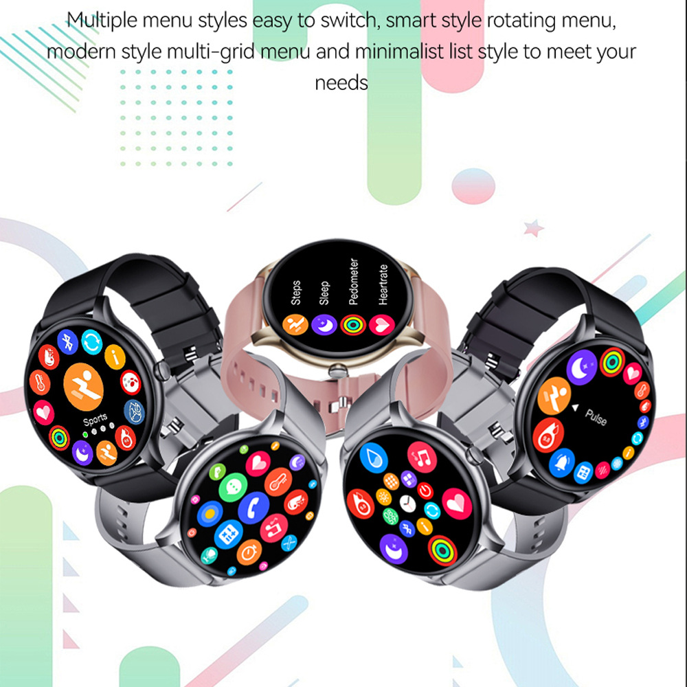 GT2 smartwatch Full Round model Bluetooth call, step count, heart rate, blood pressure, blood oxygen, sleep health monitoring sports watch Specification image