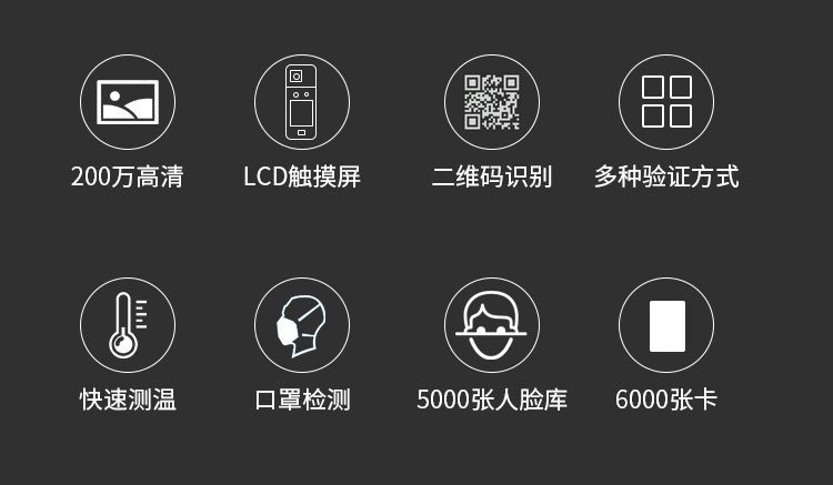 Hikvision 7-inch facial recognition temperature measurement door attendance all-in-one machine DS-K1T671M-3XF card swiping infrared pic 2