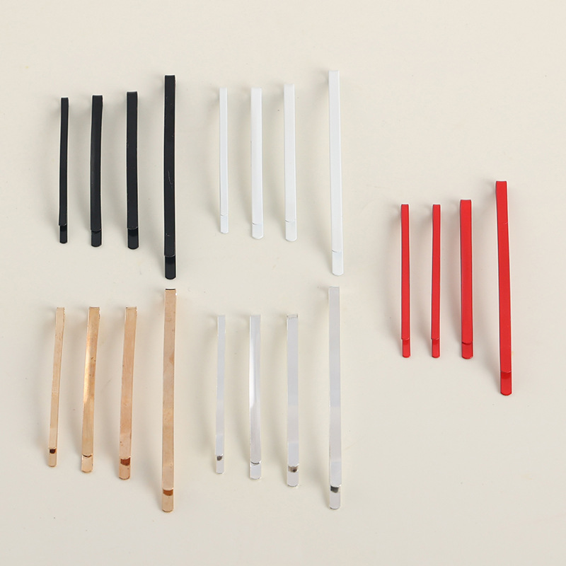 Wholesale factory direct sales of red and white large curved clips, bow-shaped straight clips, twisted hair clips accessories, DIY clips details Picture